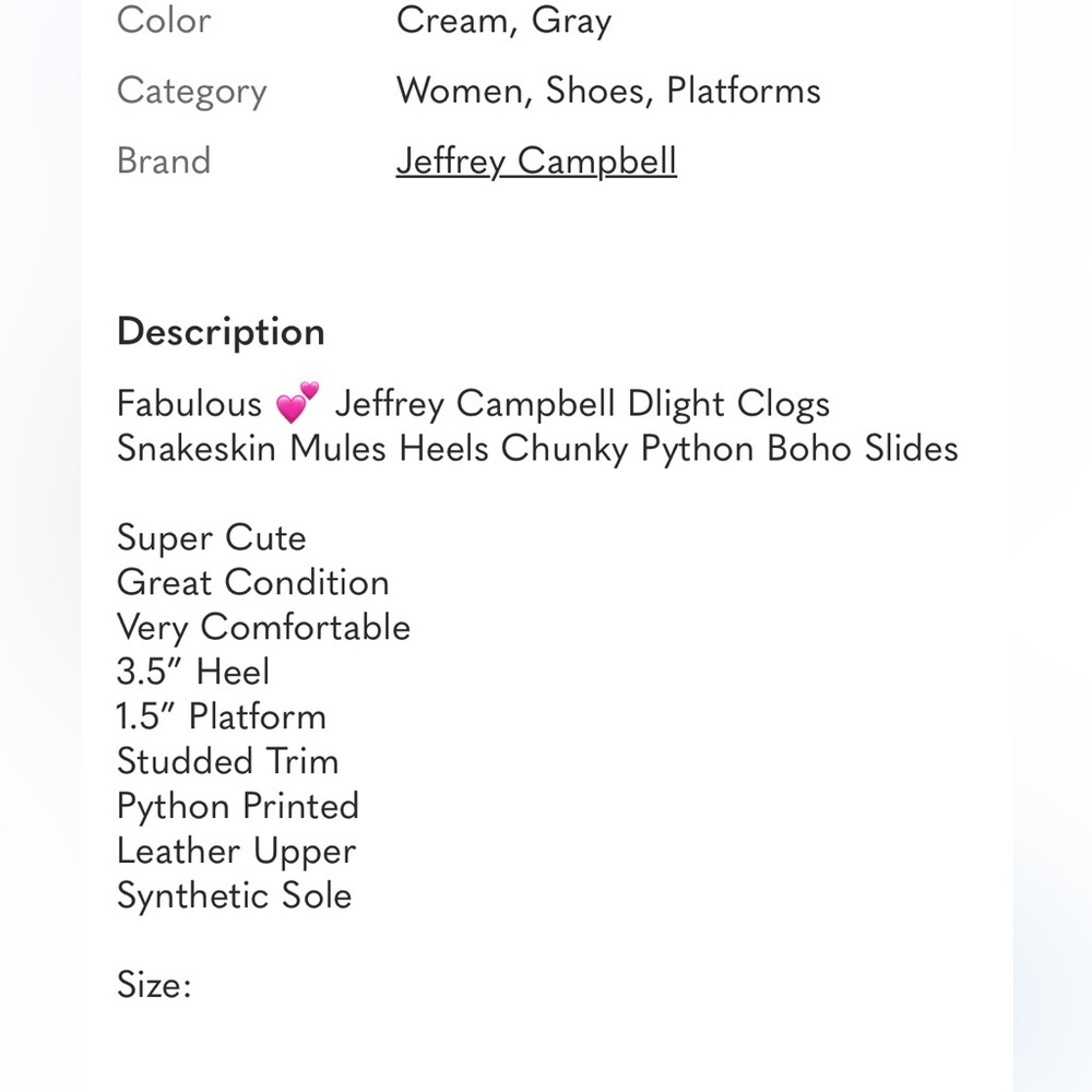 Jeffrey Campbell Dlight Clogs Platform Sandals Sn… - image 16